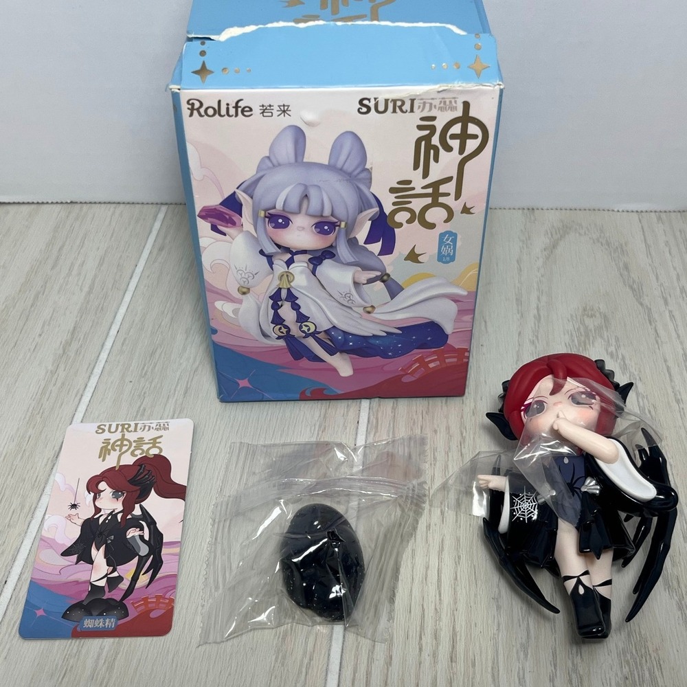 Rolife SURI Myth Series Spider Spirit Figure Red Hair Black Blind Box Anime Girl